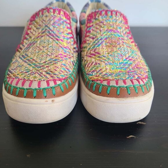 Johnny Was Patchwork Slip On Sneaker Multicolor Size 6M - Picture 4 of 9